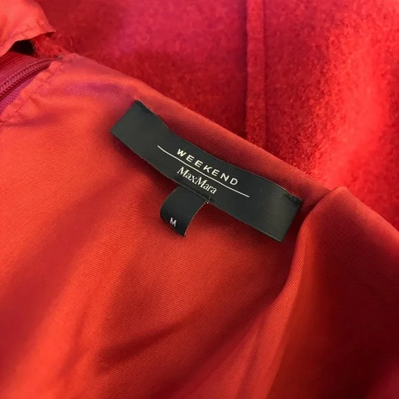 MaxMara Red 100% Virgin Wool Pencil Skirt M *Flaw - Picture 4 of 11